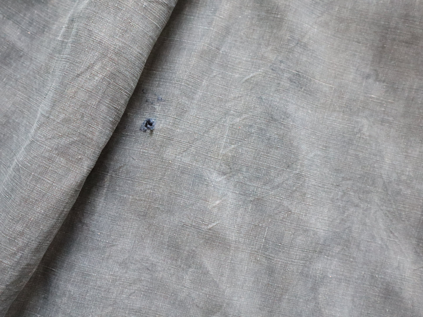 Antique French Indigo Linen Biaude Famers Smock