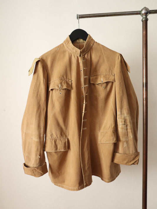 First World War French Military Jacket Camel Cotton Twill Drill Colonial WWI