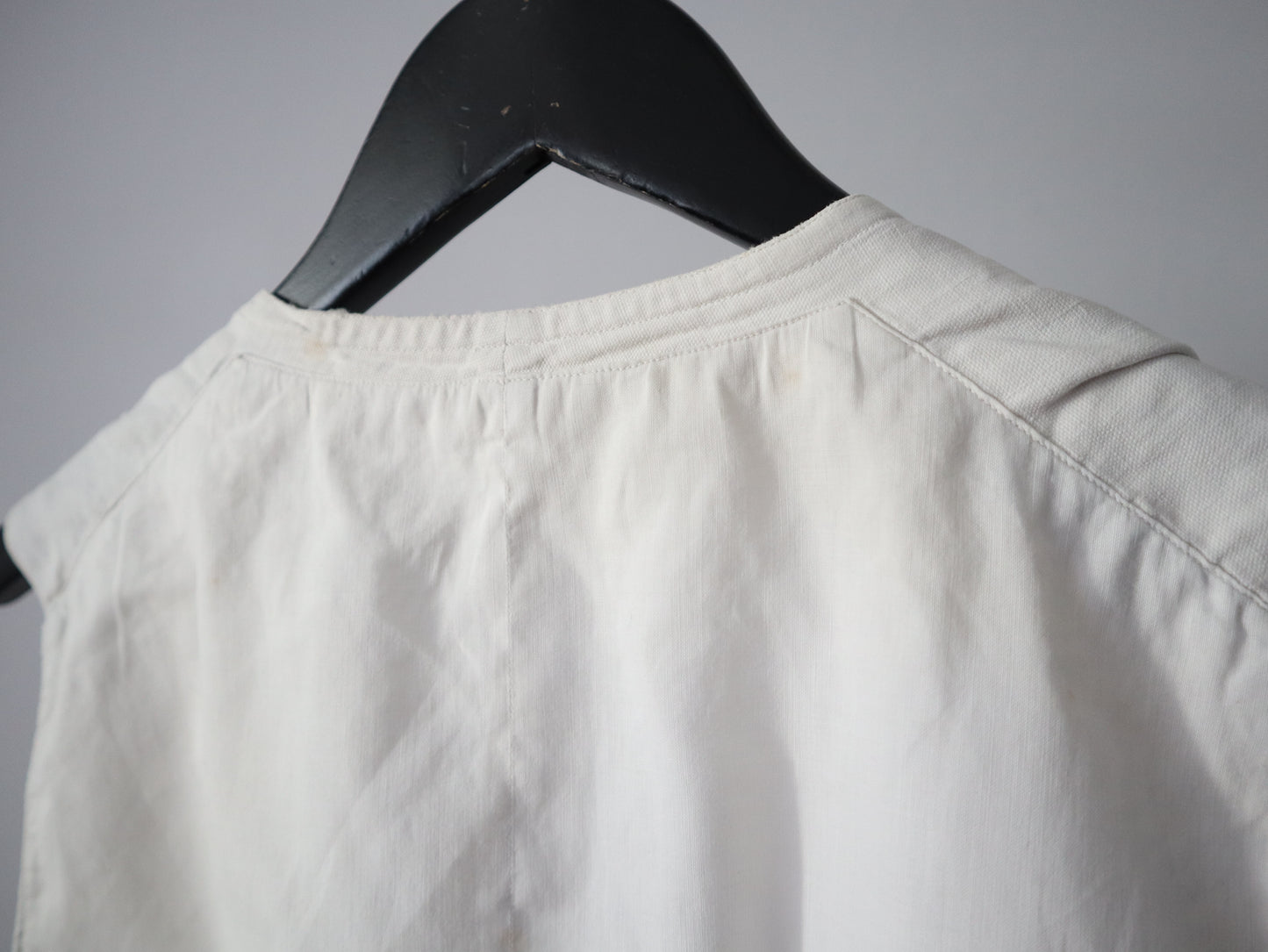 1910s French White Cotton Waistcoat Vest Antique