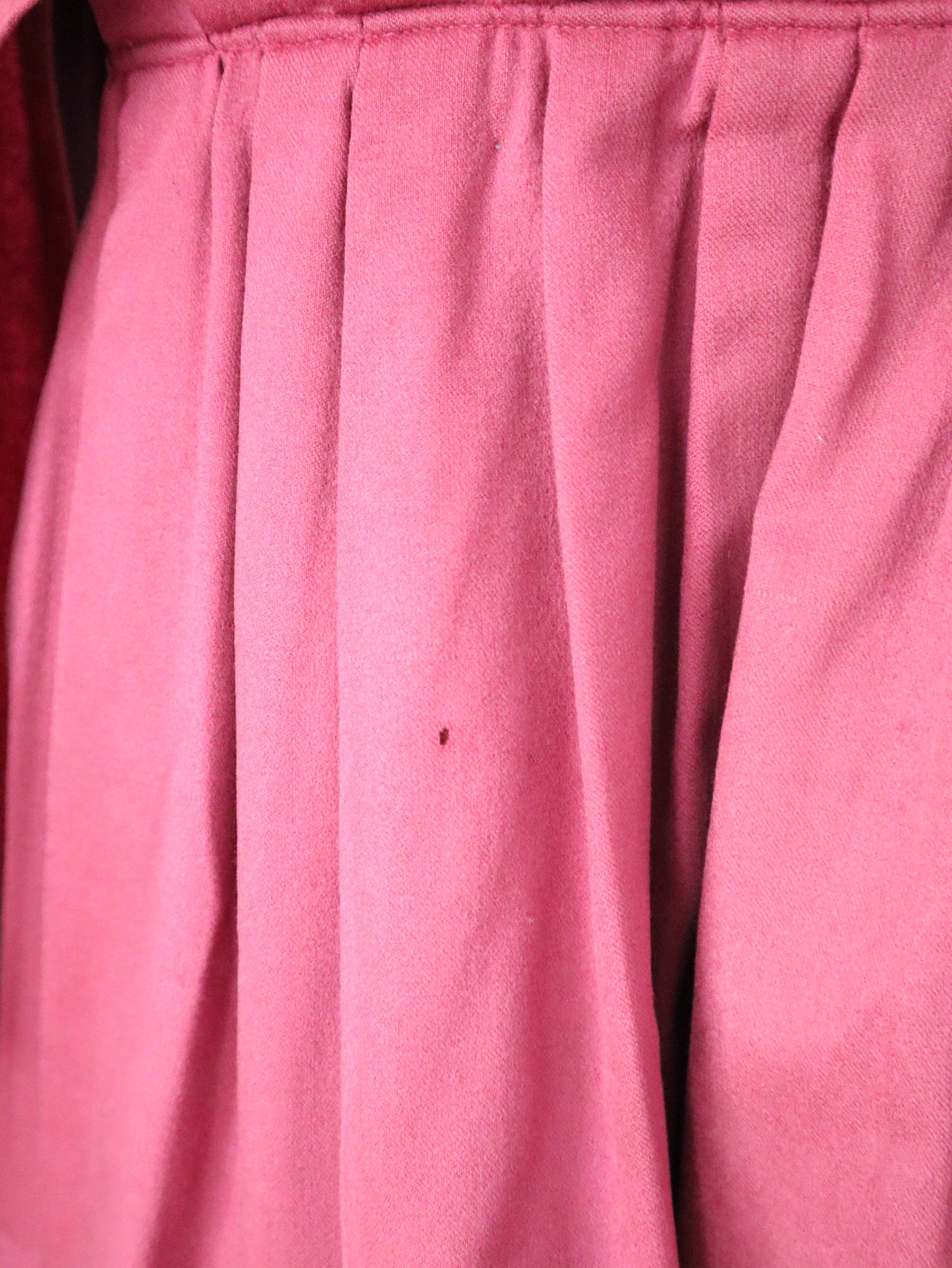 1920s French Theatre Opera Pink Wool Tunic Top Dress Pleats