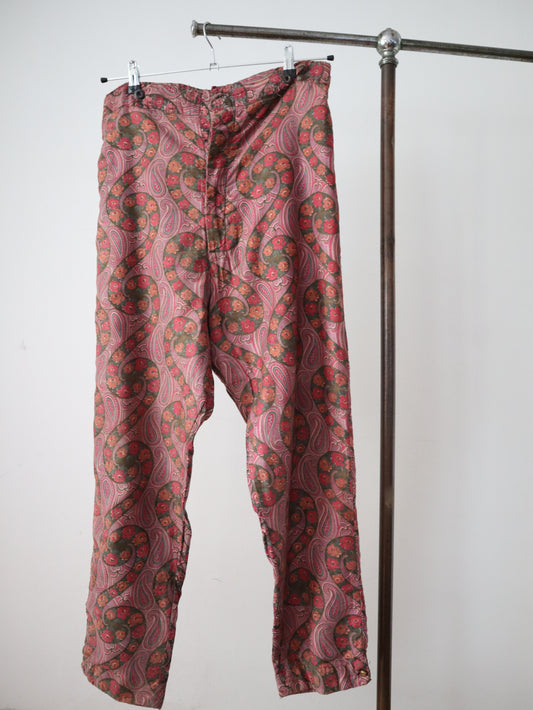 1920s French Opera Costume Trousers Rose Paisley Pink