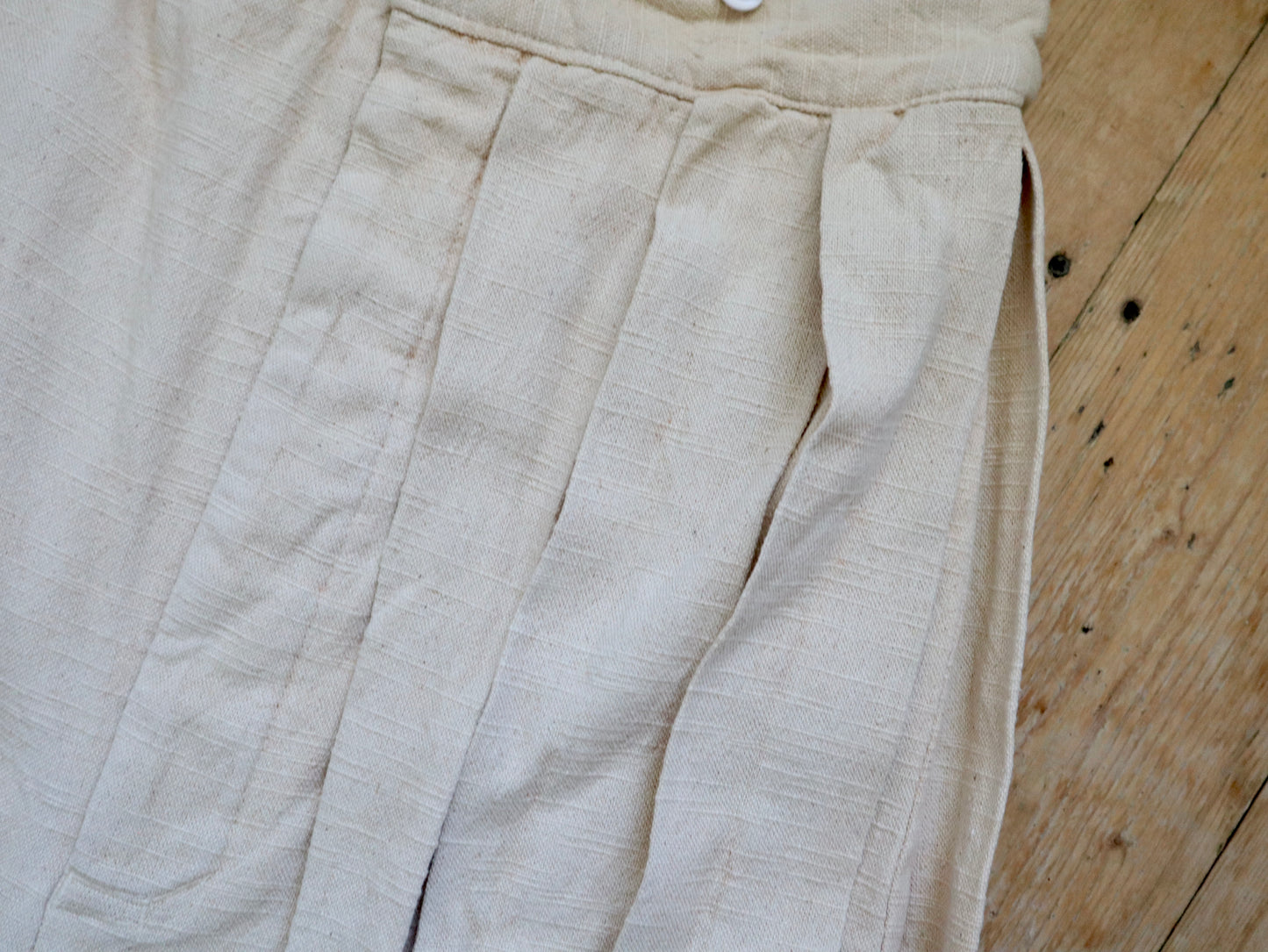 Royal Opera House Cream Cotton Breeches Hose Renaissance Inspired Rustic Avant Garde