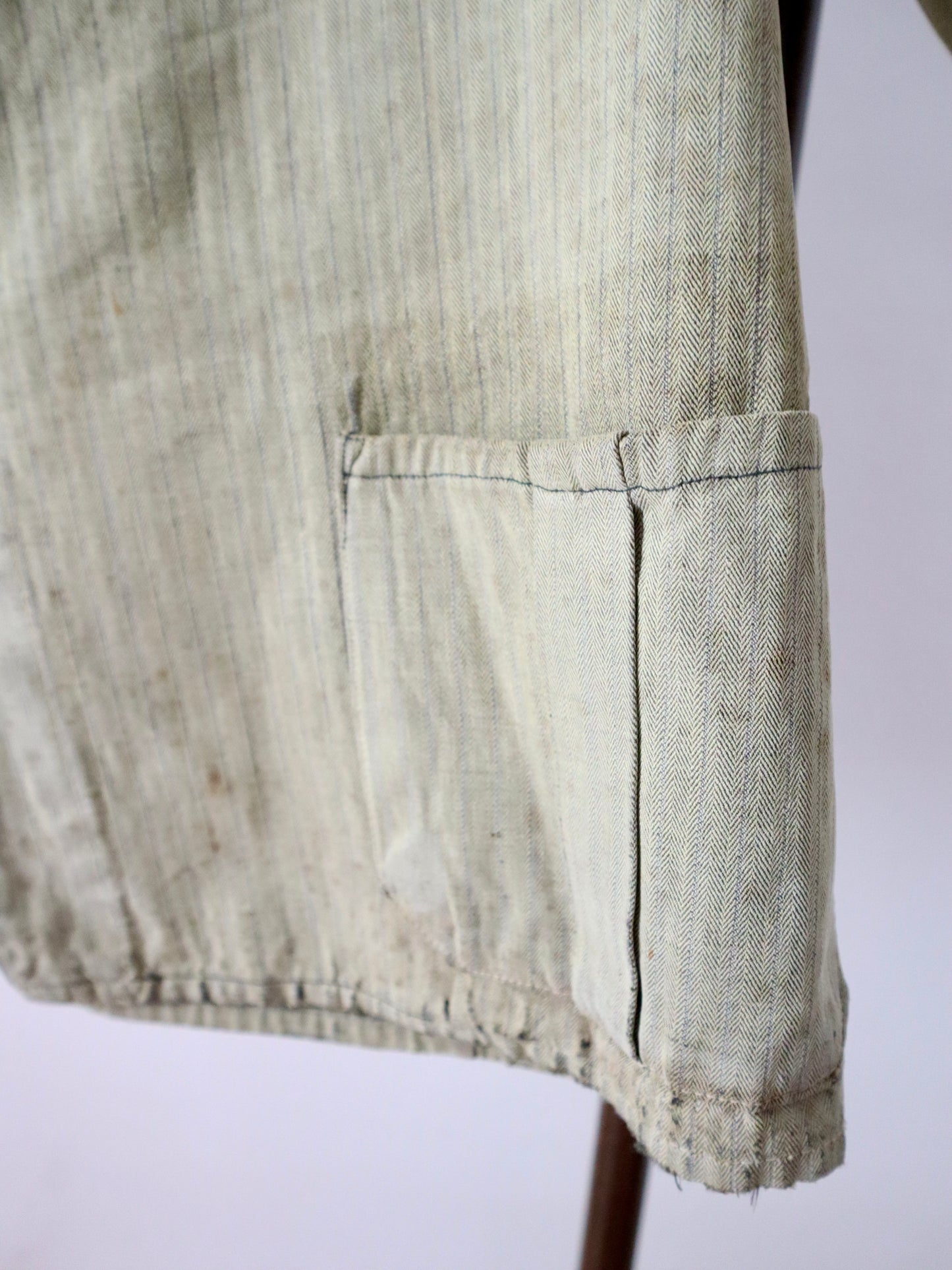 1930s French workwear jacket cotton herringbone weave RARE