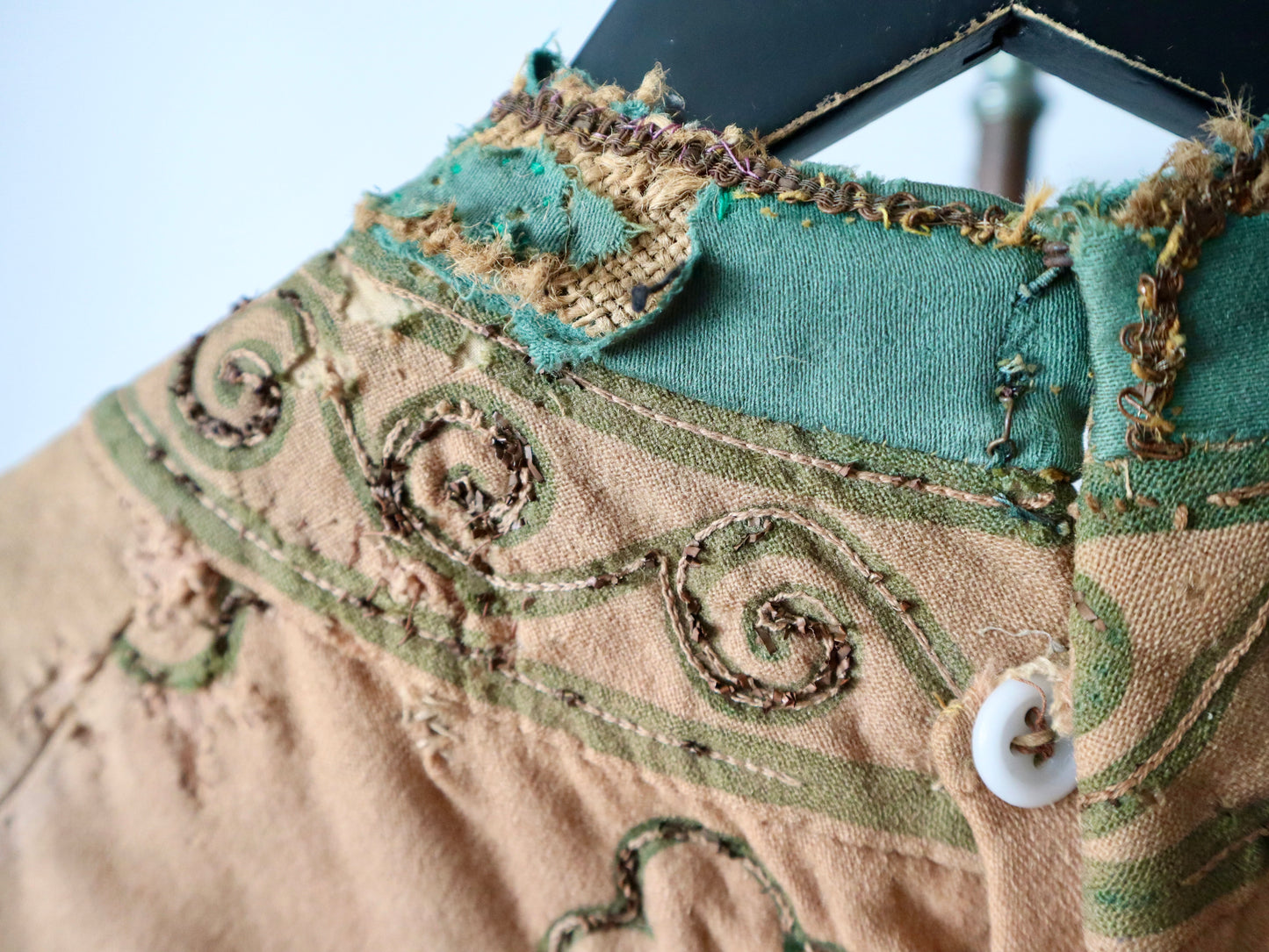 Antique early 1900s French opera costume wool dress tunic