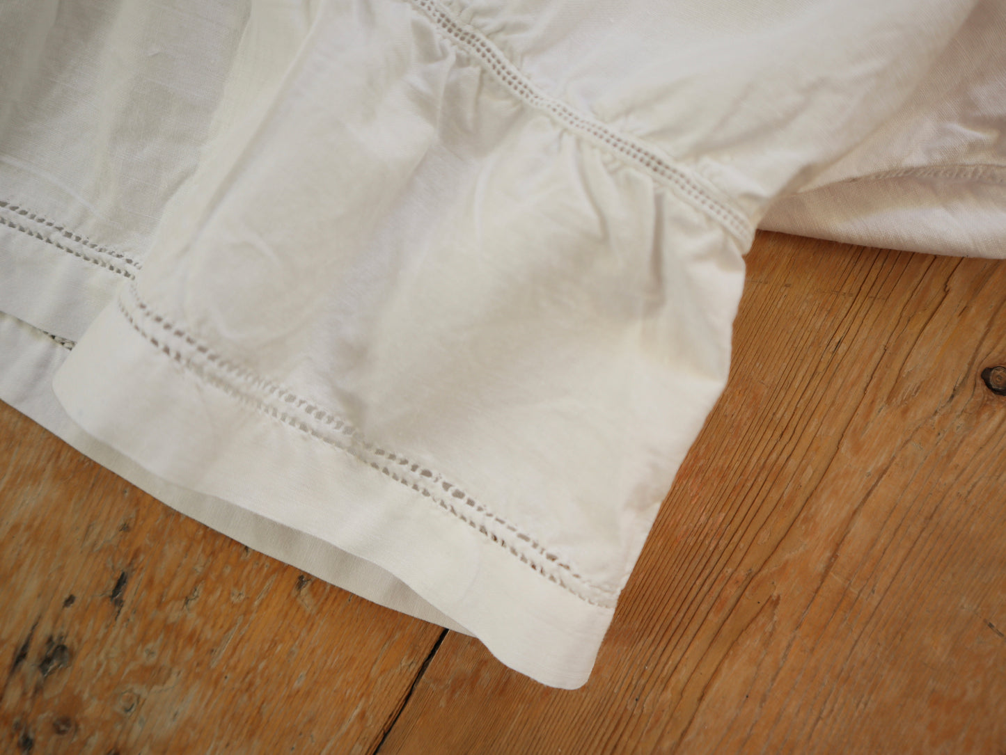 Antique French Bloomers white cotton monogram JG Cutwork early 1900s