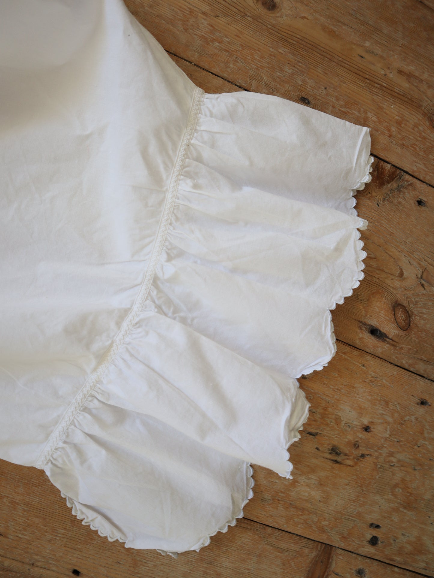 Antique French White Cotton Bloomers Knickers Embroidery  Cutwork Early 1900s