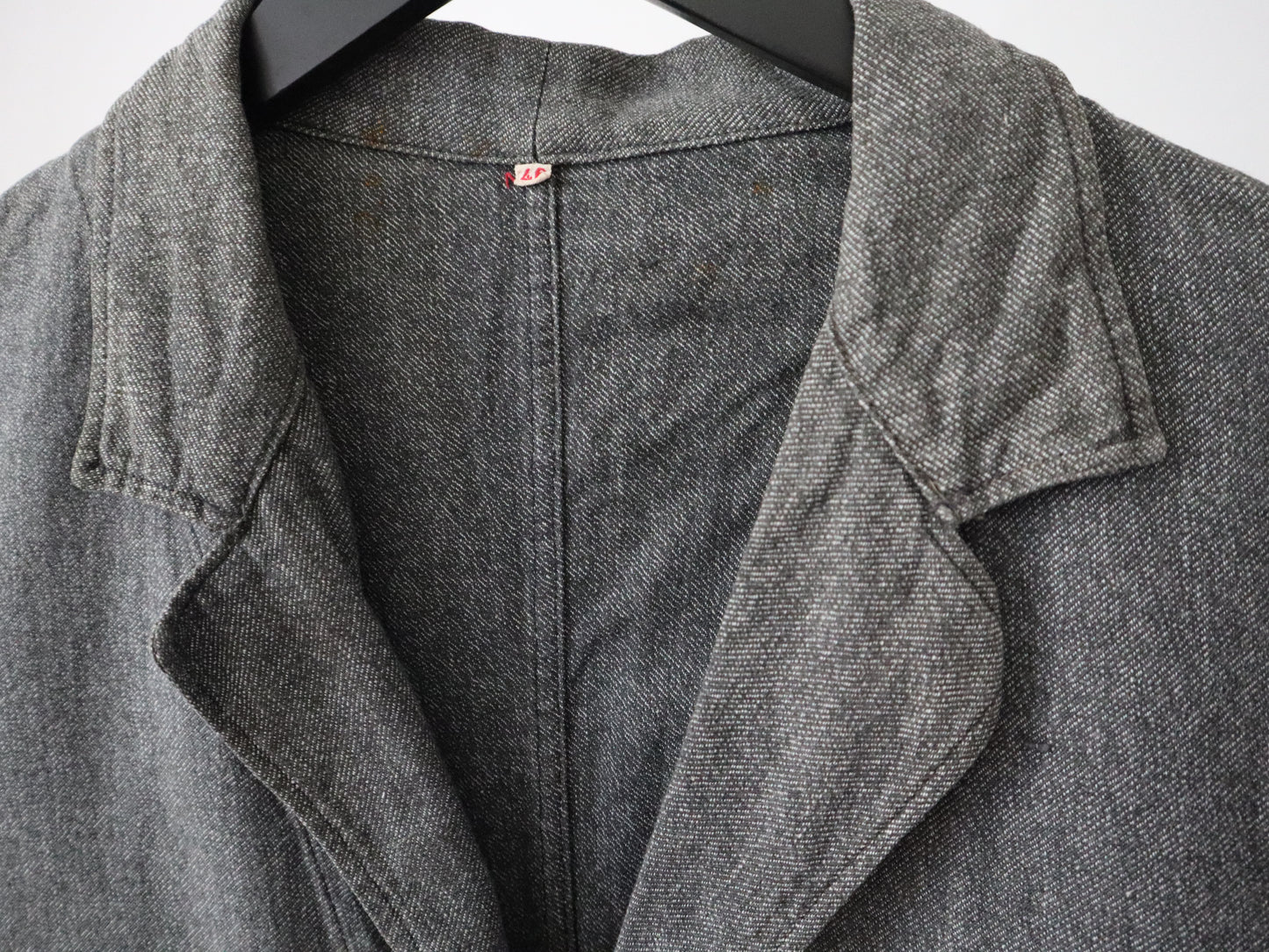 1950s French Grey Workwear Duster Jacket Coat Cotton Chore VETRA