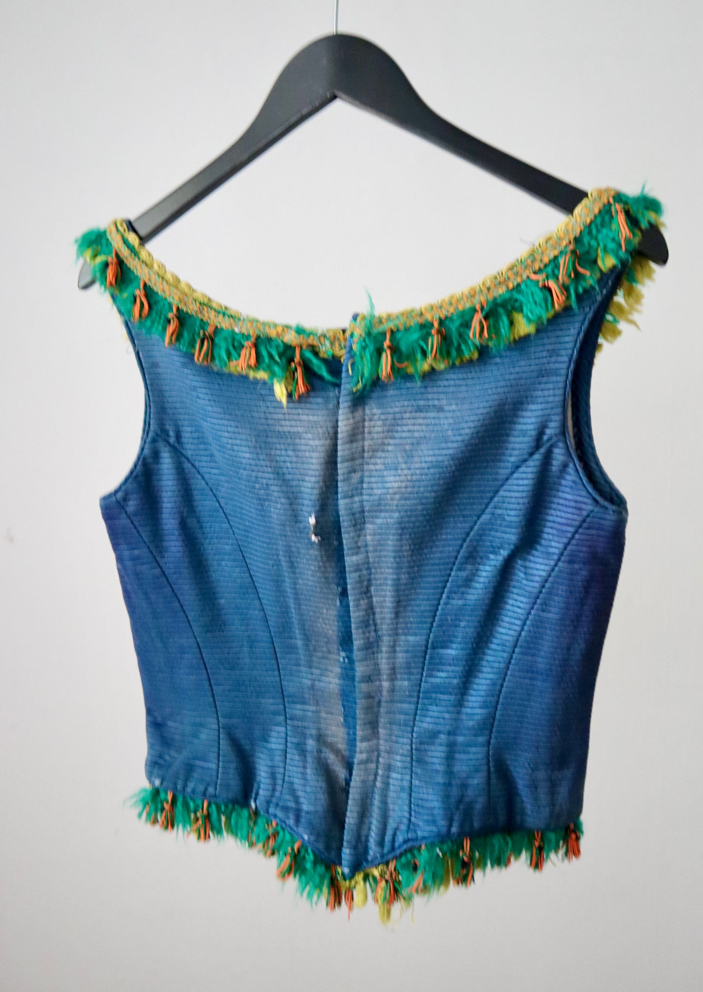 Blue Sun Fade Boned Bodice Fringing Carmen Royal Opera House