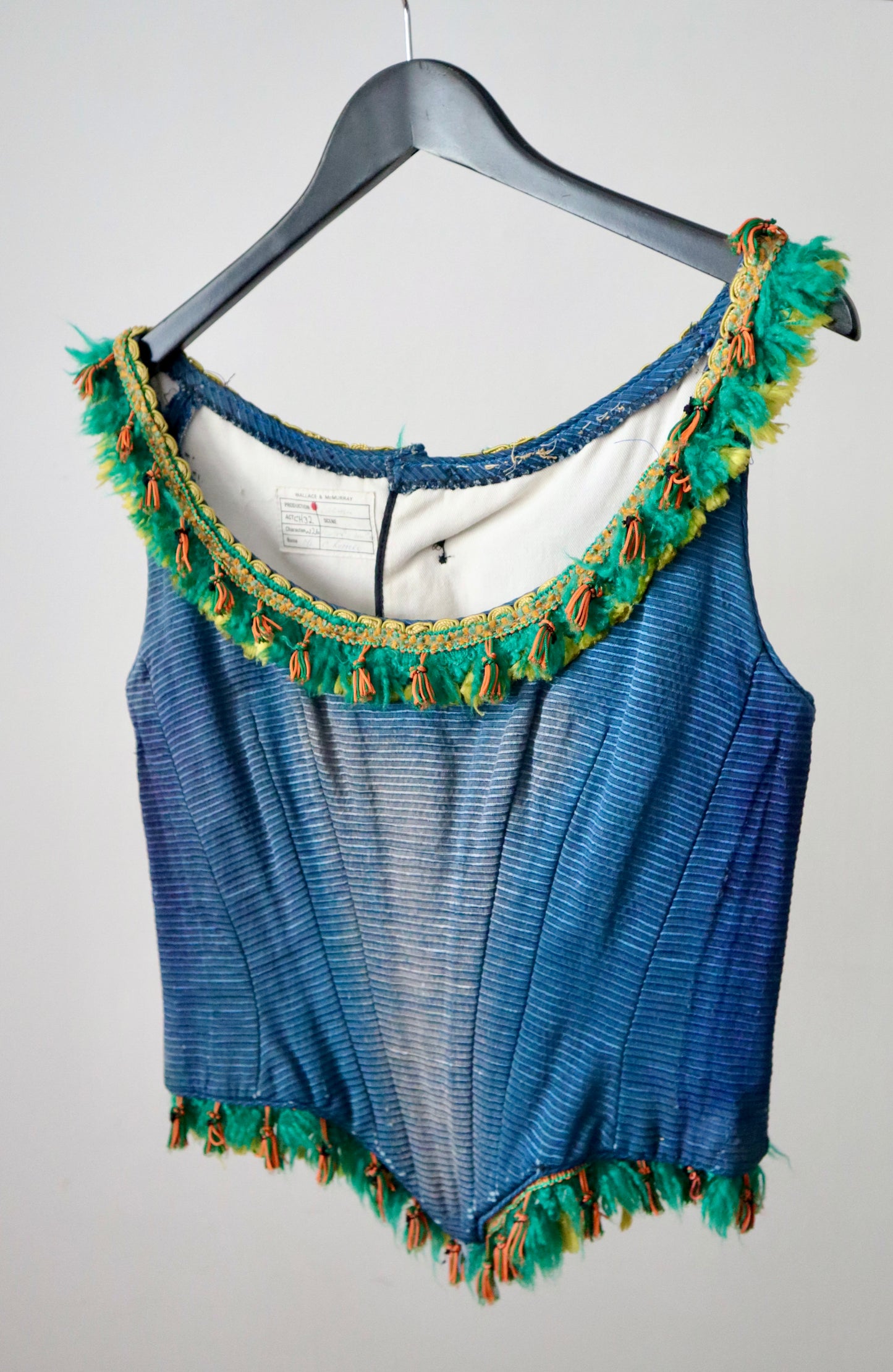 Blue Sun Fade Boned Bodice Fringing Carmen Royal Opera House