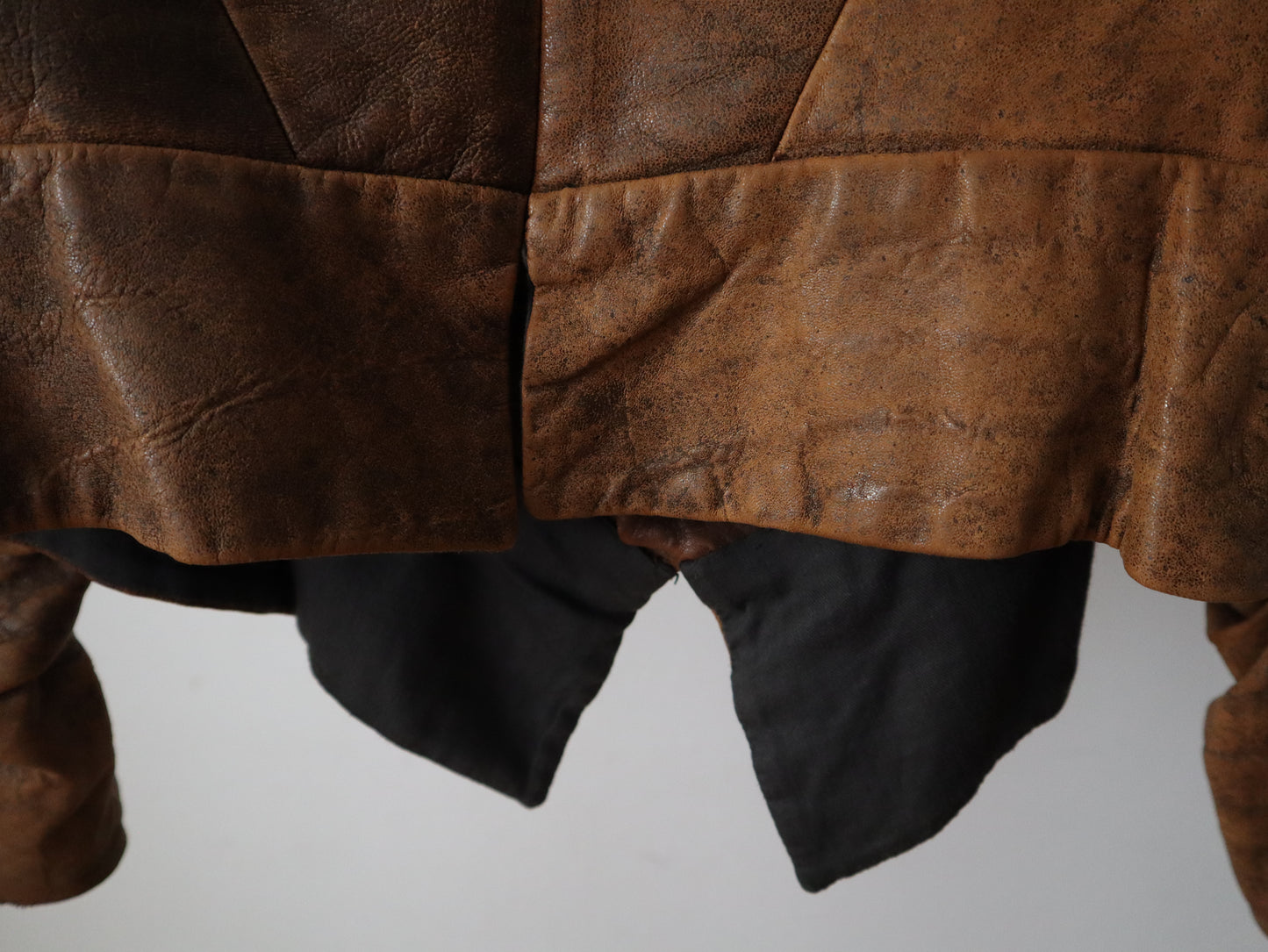 16th Century Style Leather Doublet Jacket Royal Opera House Costume Brown Ruched Sleeves Renaissance Medieval