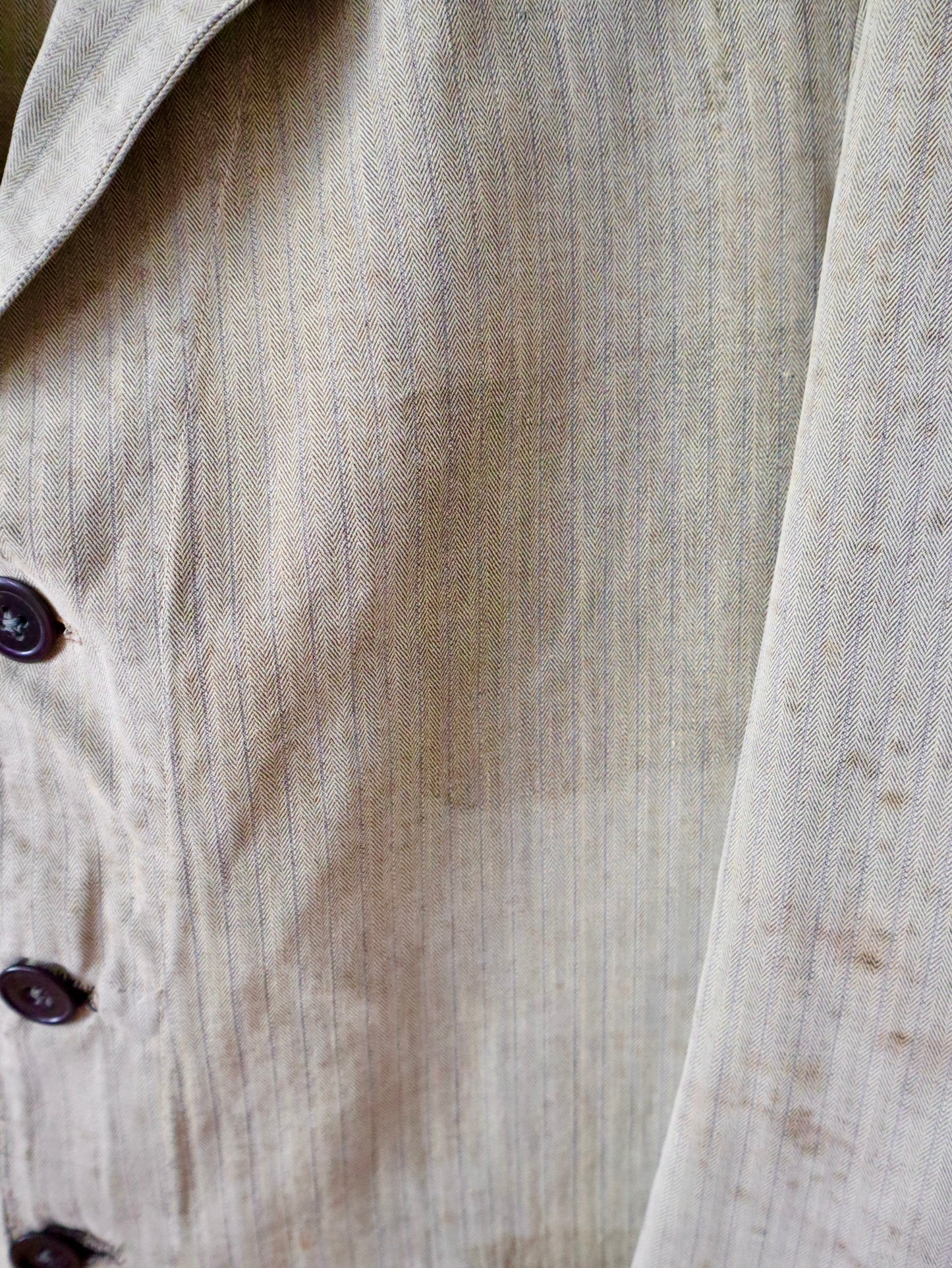 1930s French workwear jacket cotton herringbone weave RARE