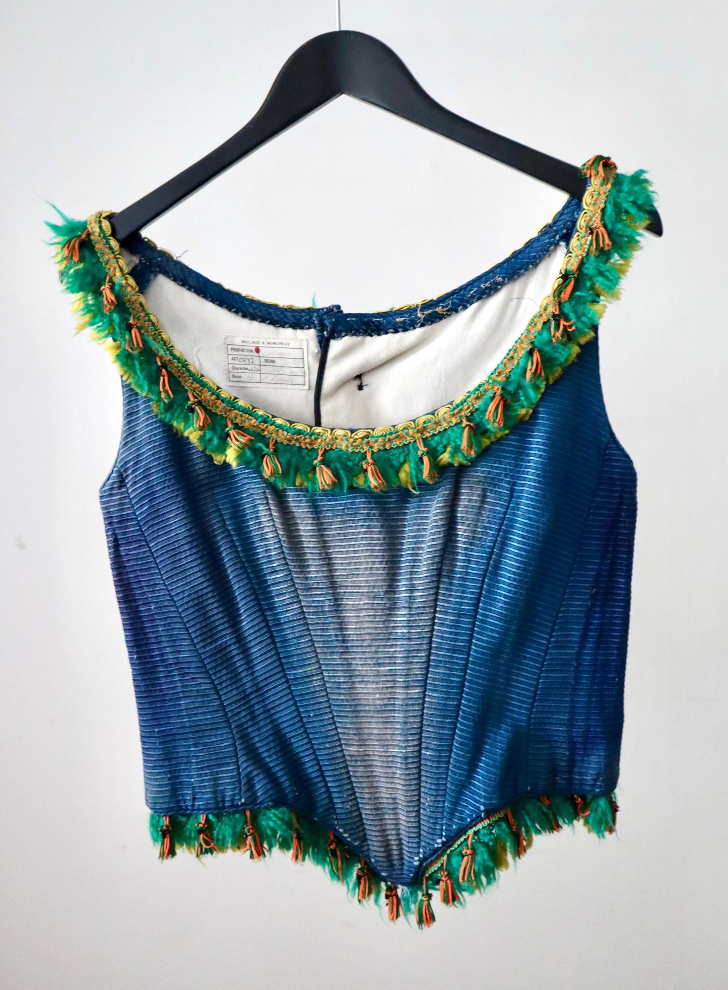 Blue Sun Fade Boned Bodice Fringing Carmen Royal Opera House