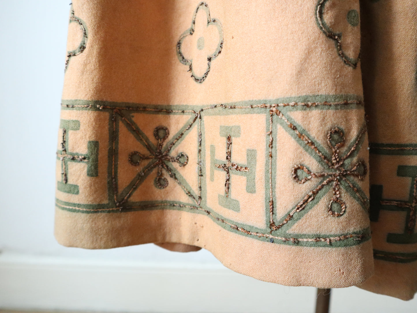 Antique early 1900s French opera costume wool dress tunic