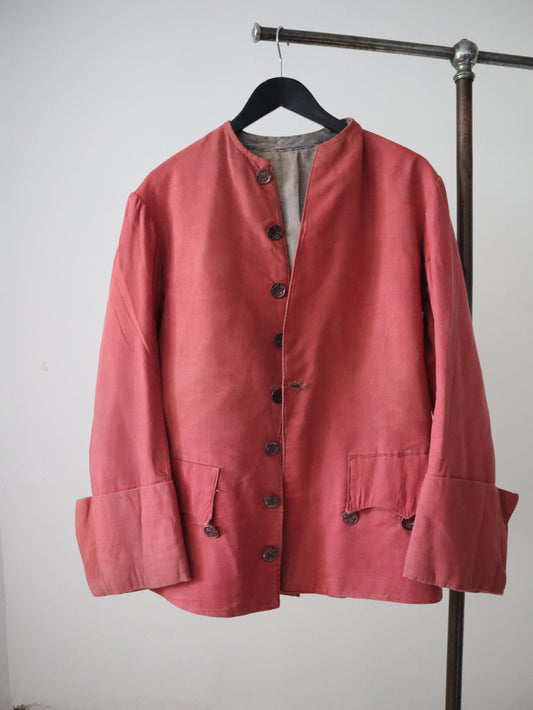 Antique Early 1900s Pink Opera Theatre Jacket Cotton Frock Coat