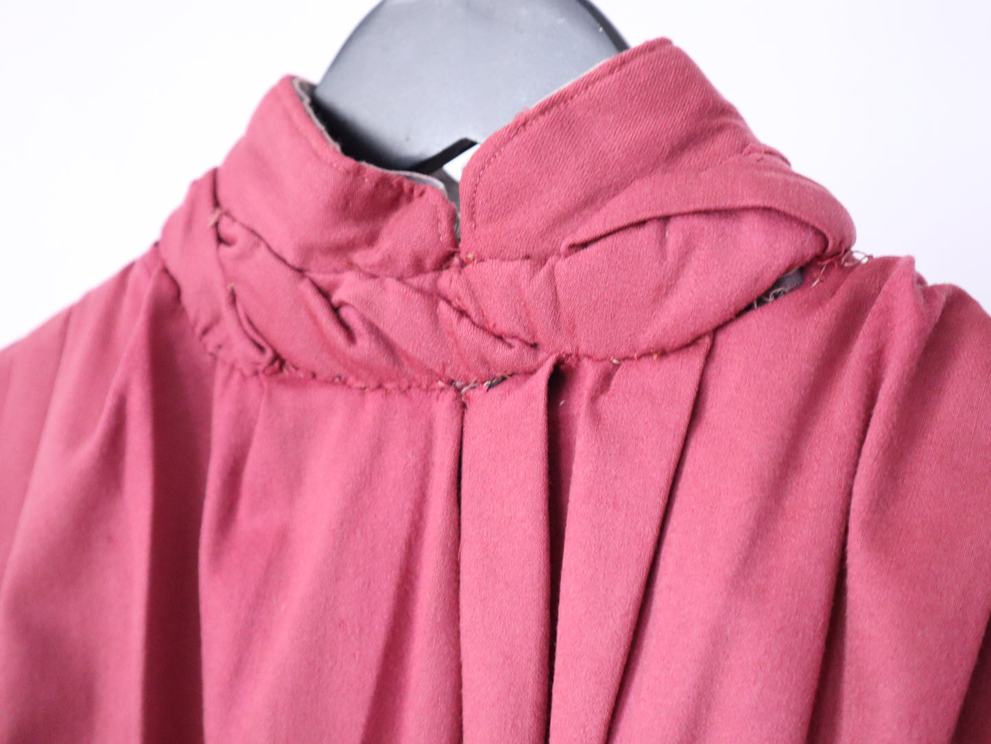 1920s French Theatre Opera Pink Wool Tunic Top Dress Pleats
