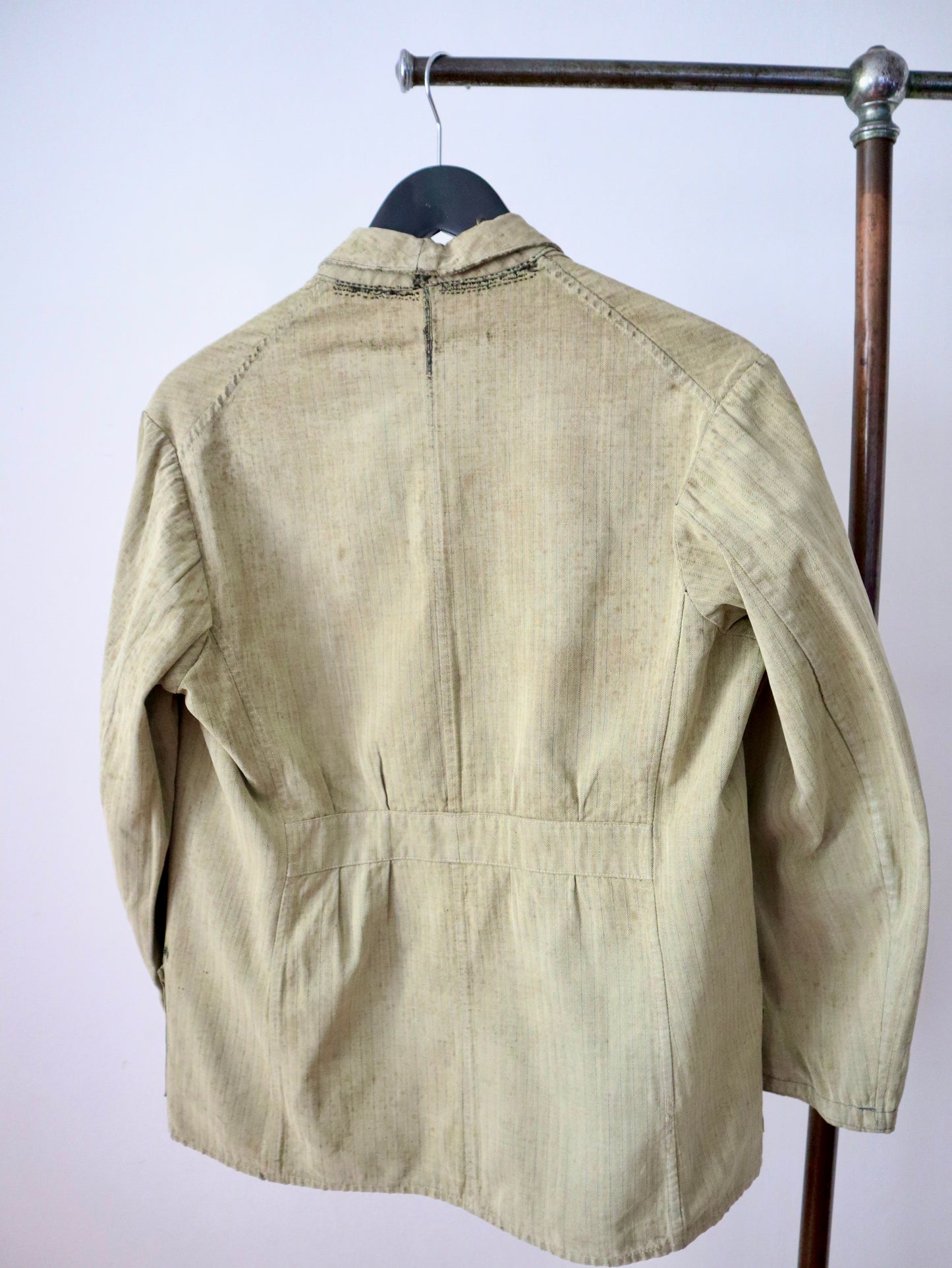 1930s French workwear jacket cotton herringbone weave RARE