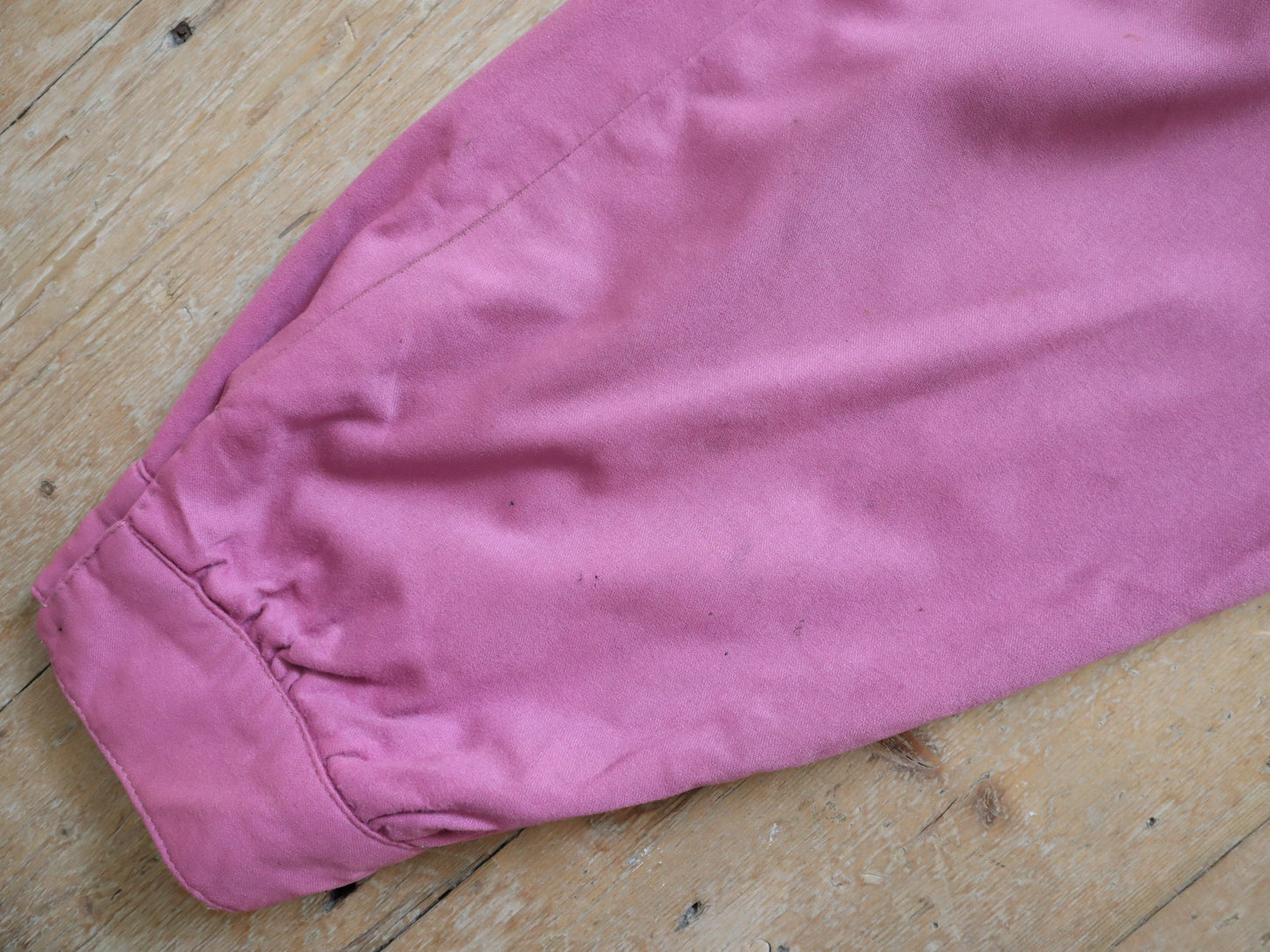 Antique French Theatre Costume Trousers Breeches Pants Pink Wool Metal Thread Embroidered Ribbon Early 1900s