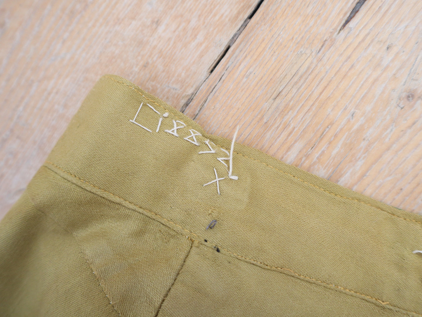 Antique French Opera Costume Breeches Green Cotton Flap From 18th Century Style