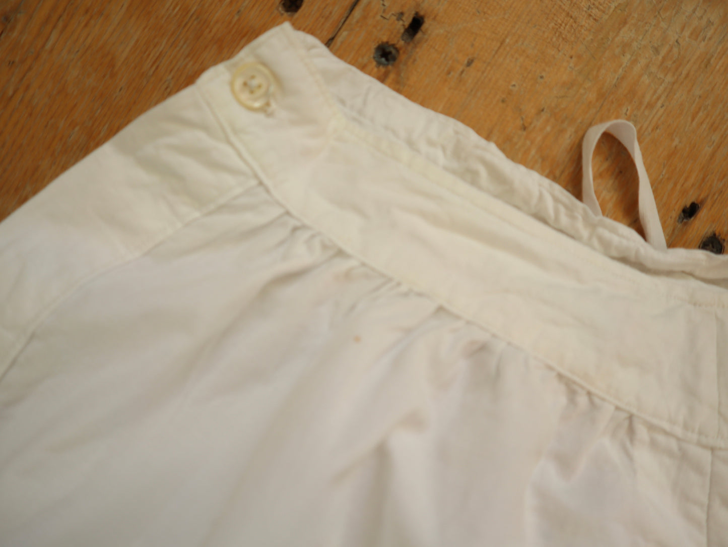 Antique French Bloomers white cotton monogram JG Cutwork early 1900s