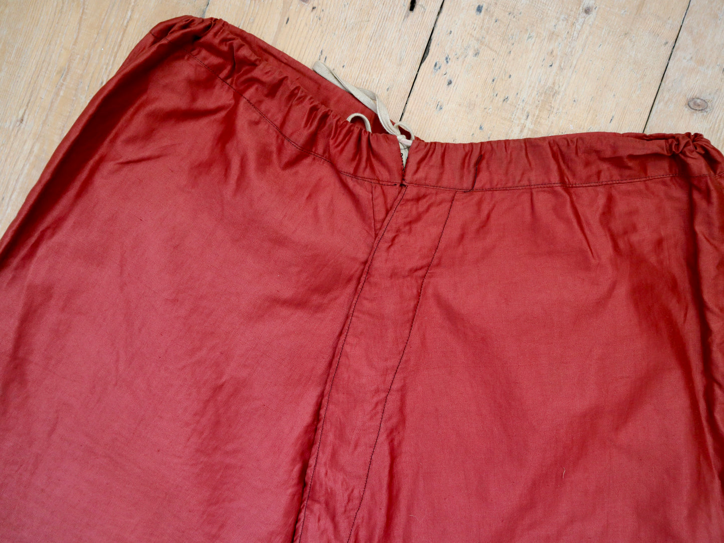 Antique French Theatre Costume Trousers Pants Breeches Red Cotton Early 1900s