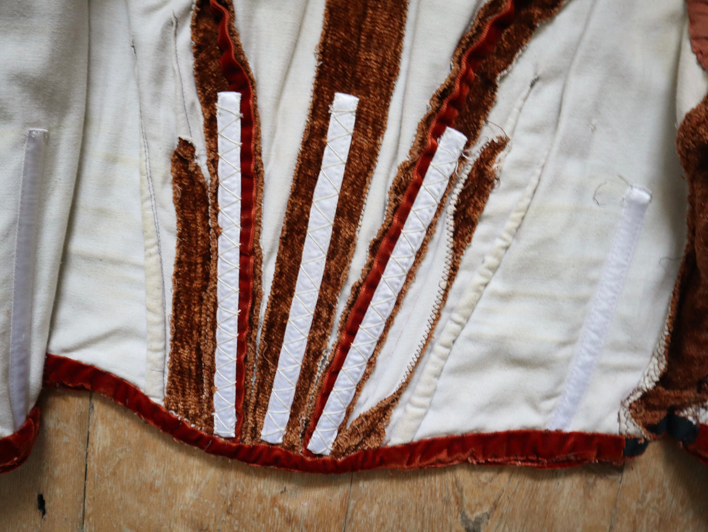 Rust Orange Chenille Bodice Top Tapestry Royal Opera House costume Carmen