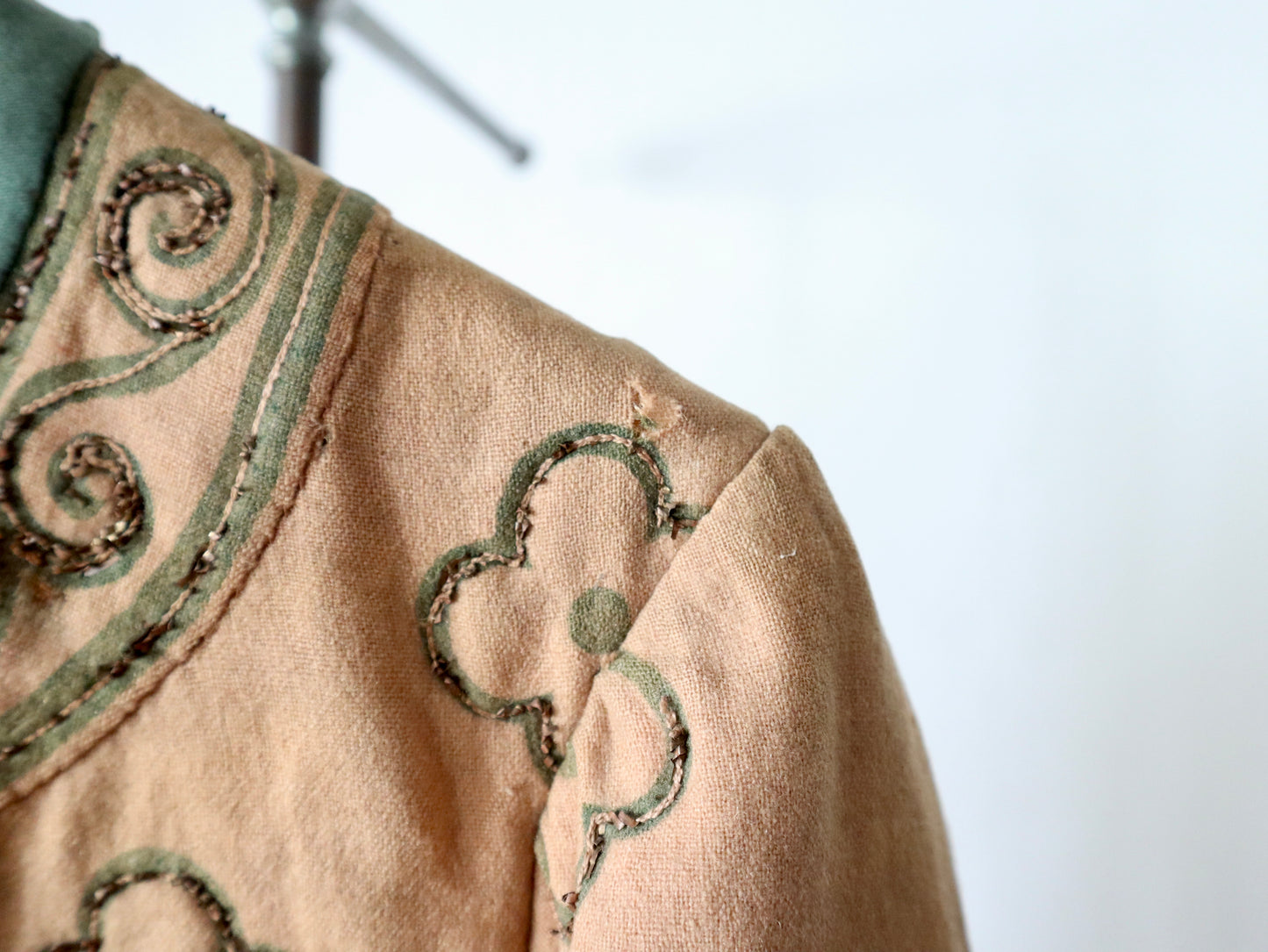 Antique early 1900s French opera costume wool dress tunic