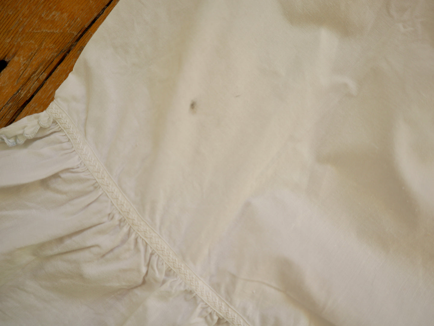 Antique French White Cotton Bloomers Knickers Embroidery Cutwork JG Monogram Early 1900s