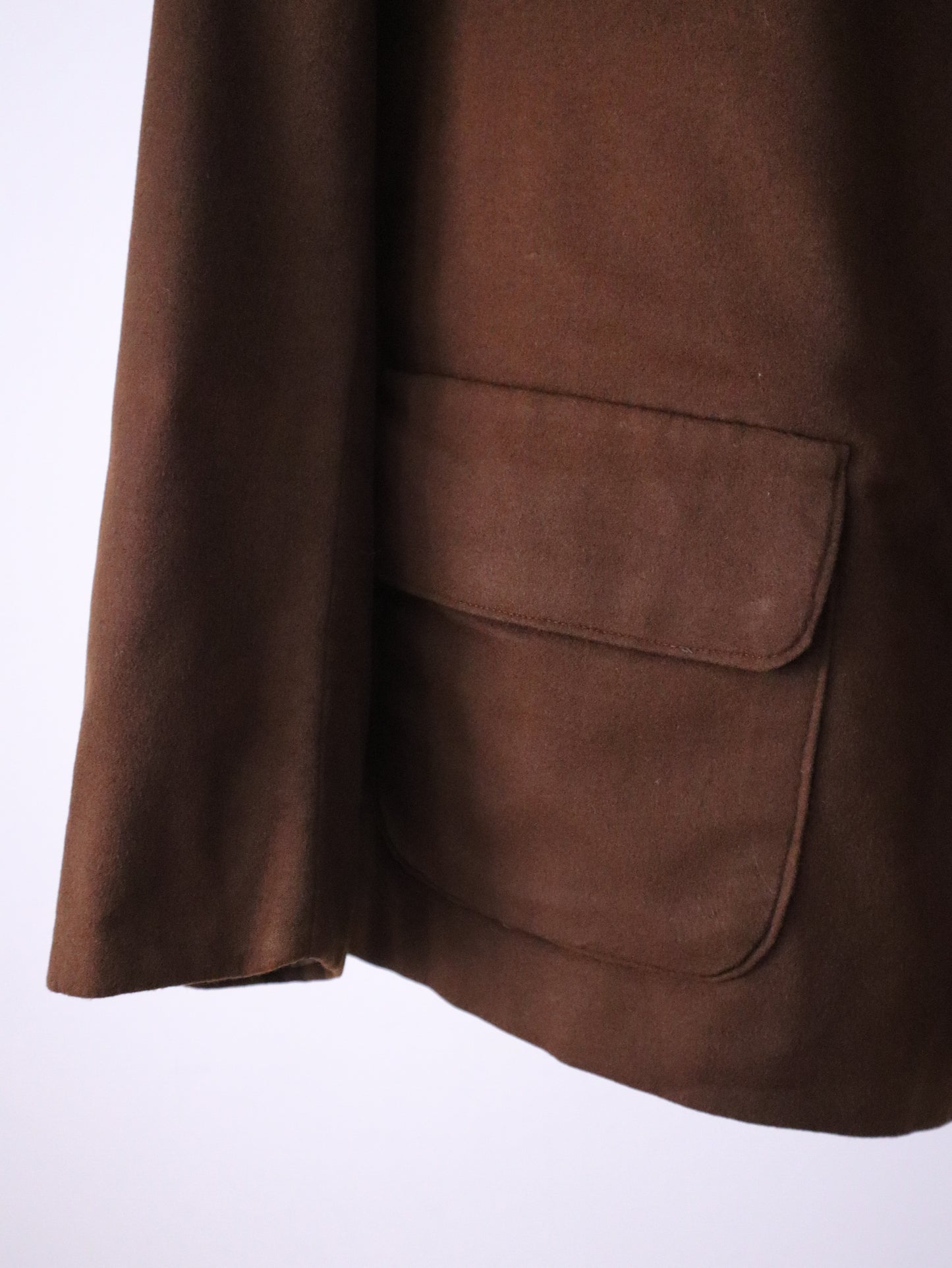 1910s French Theatre Costume Jacket Brown Wool Brass Embossed Buttons Military Style