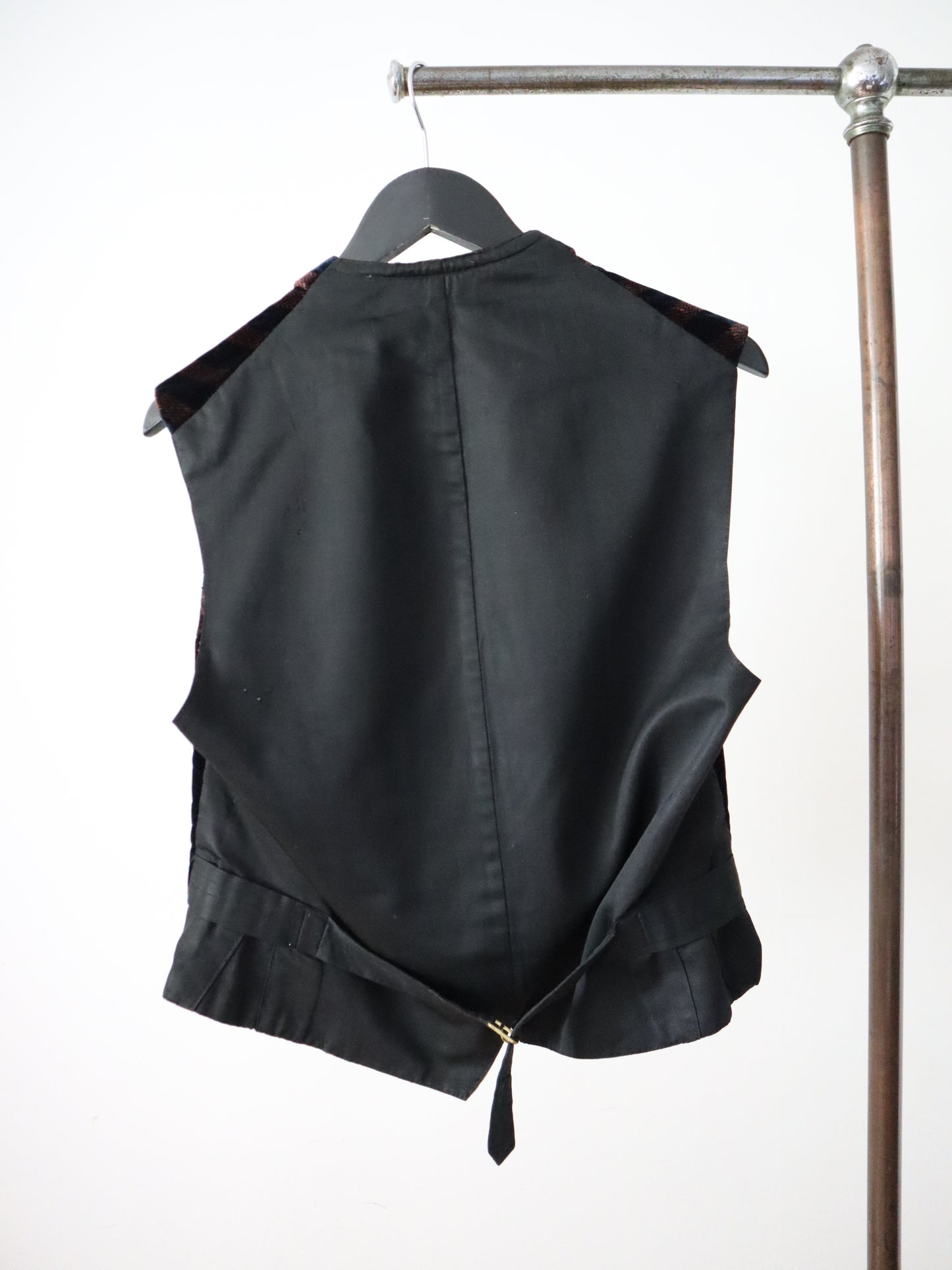 19th Century French Silk Velvet Waistcoat Vest Double Breasted