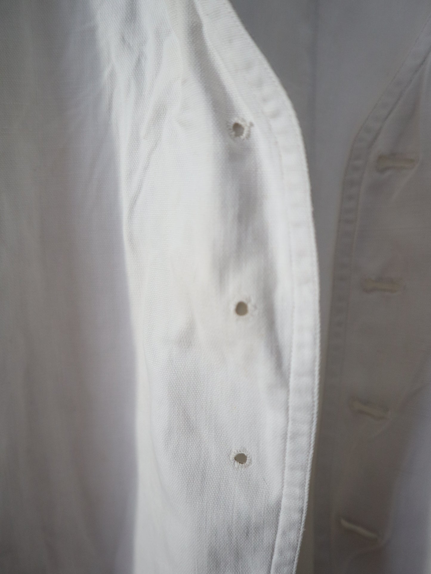 1910s French White Cotton Waistcoat Vest Antique