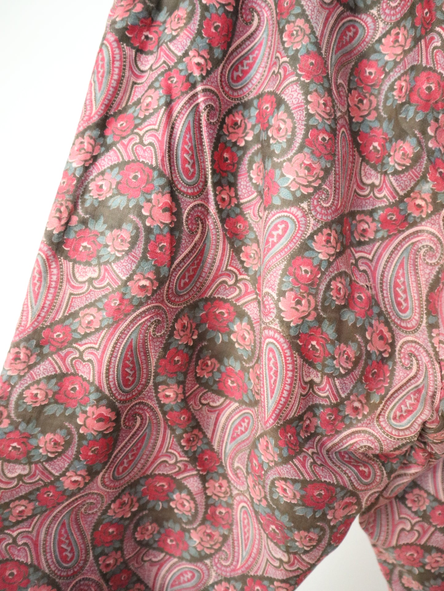 1920s French Opera Costume Trousers Rose Paisley Pink