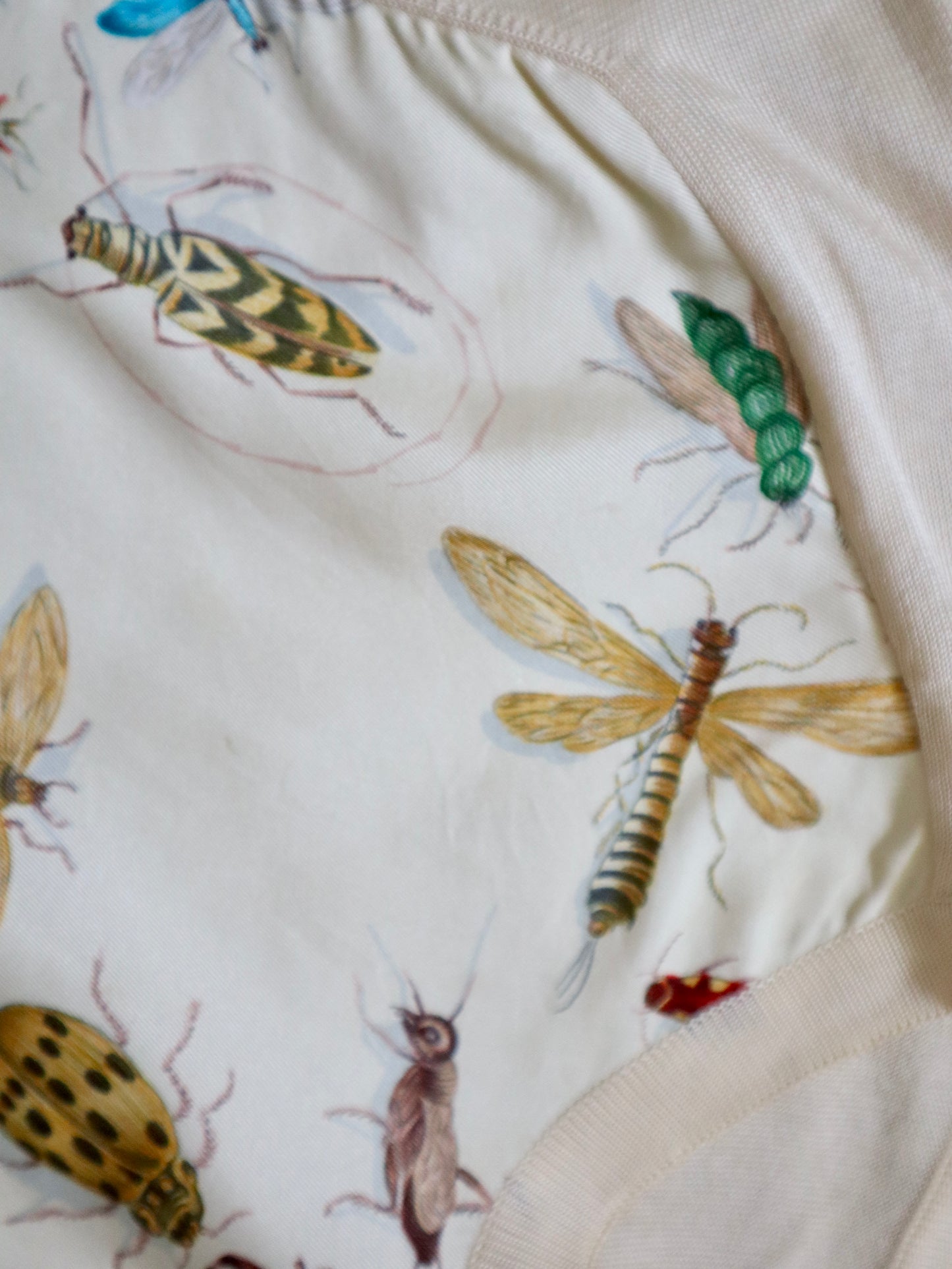 1980s Hermès Silk Blouse Top Les Insectes Insects Bugs RARE