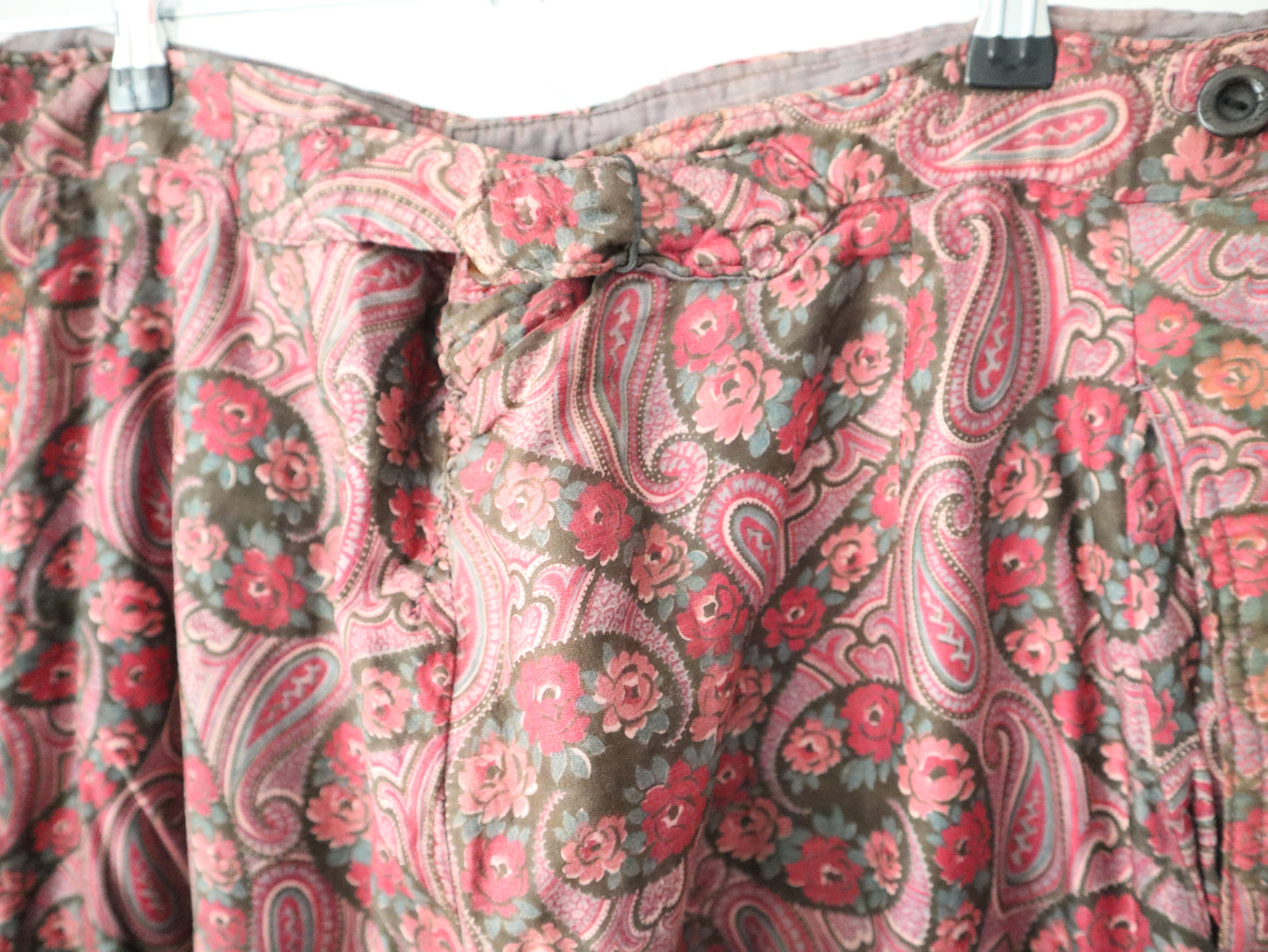 1920s French Opera Costume Trousers Rose Paisley Pink