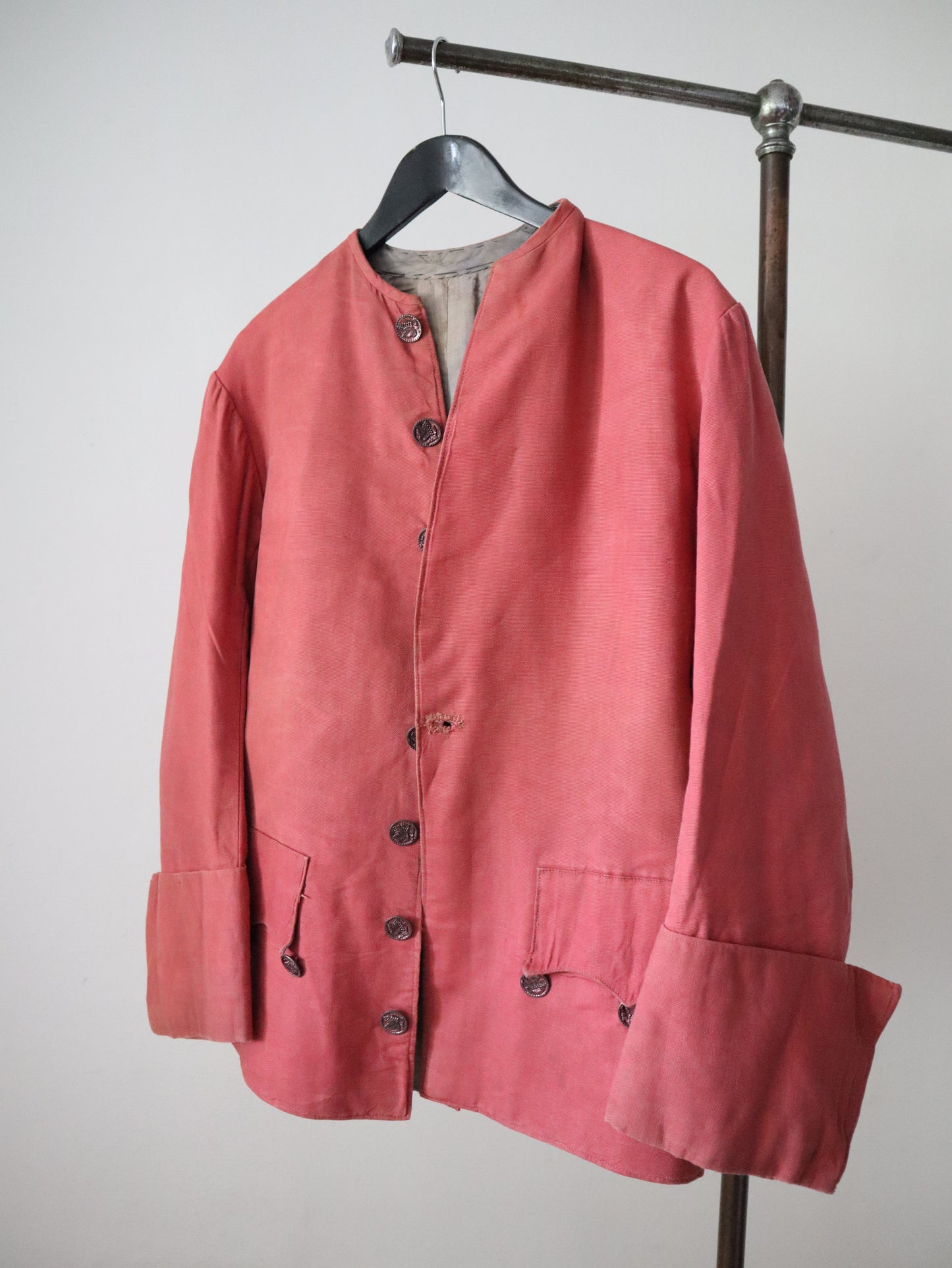 Antique Early 1900s Pink Opera Theatre Jacket Cotton Frock Coat