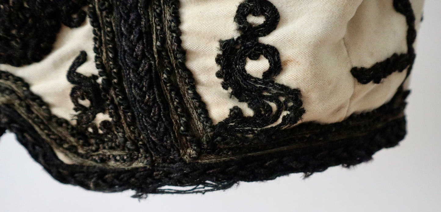 1920s 30s  Transylvanian folk waistcoat with black soutache decoration