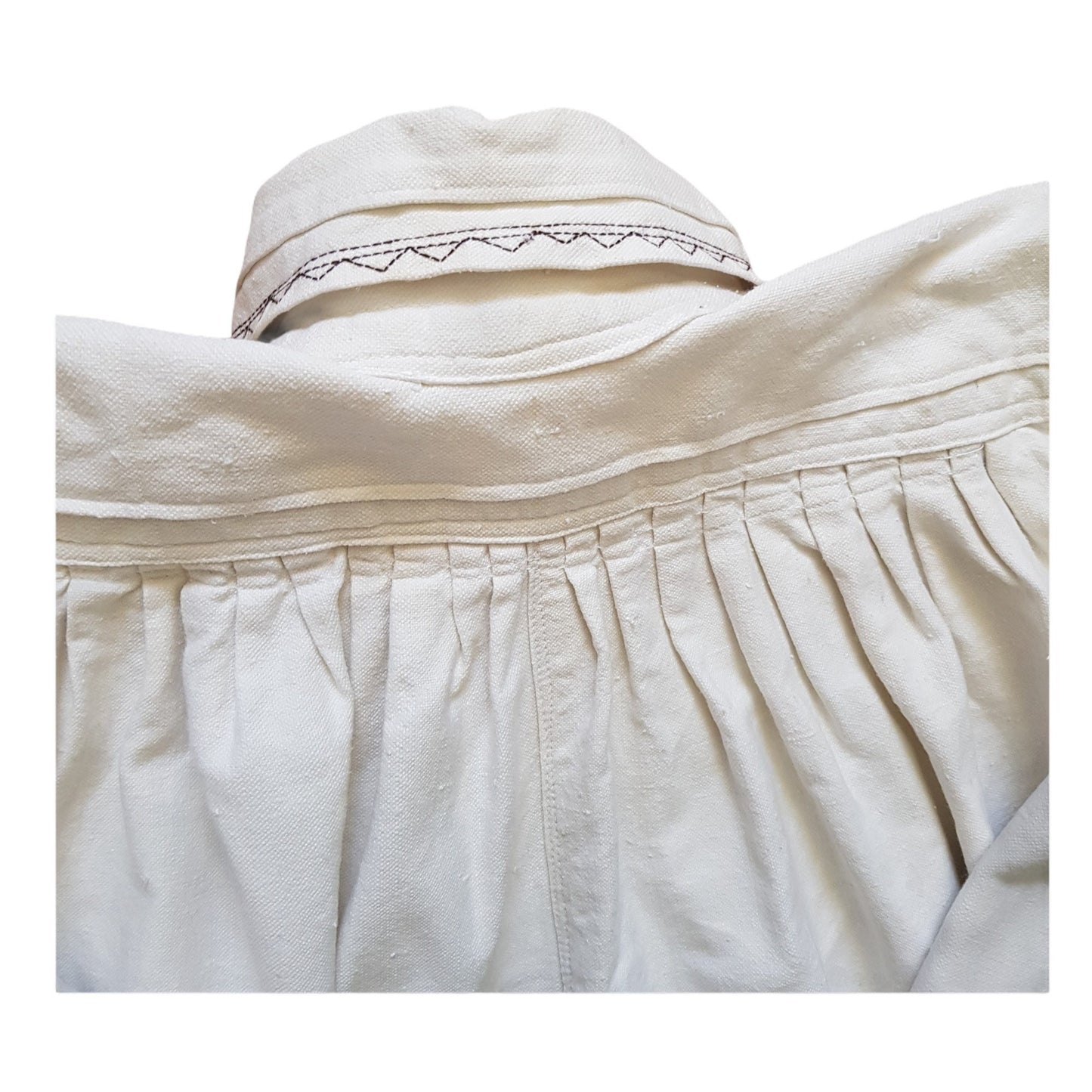 Romanian linen smock shirt Eastern European Folk Smock c. 1930s