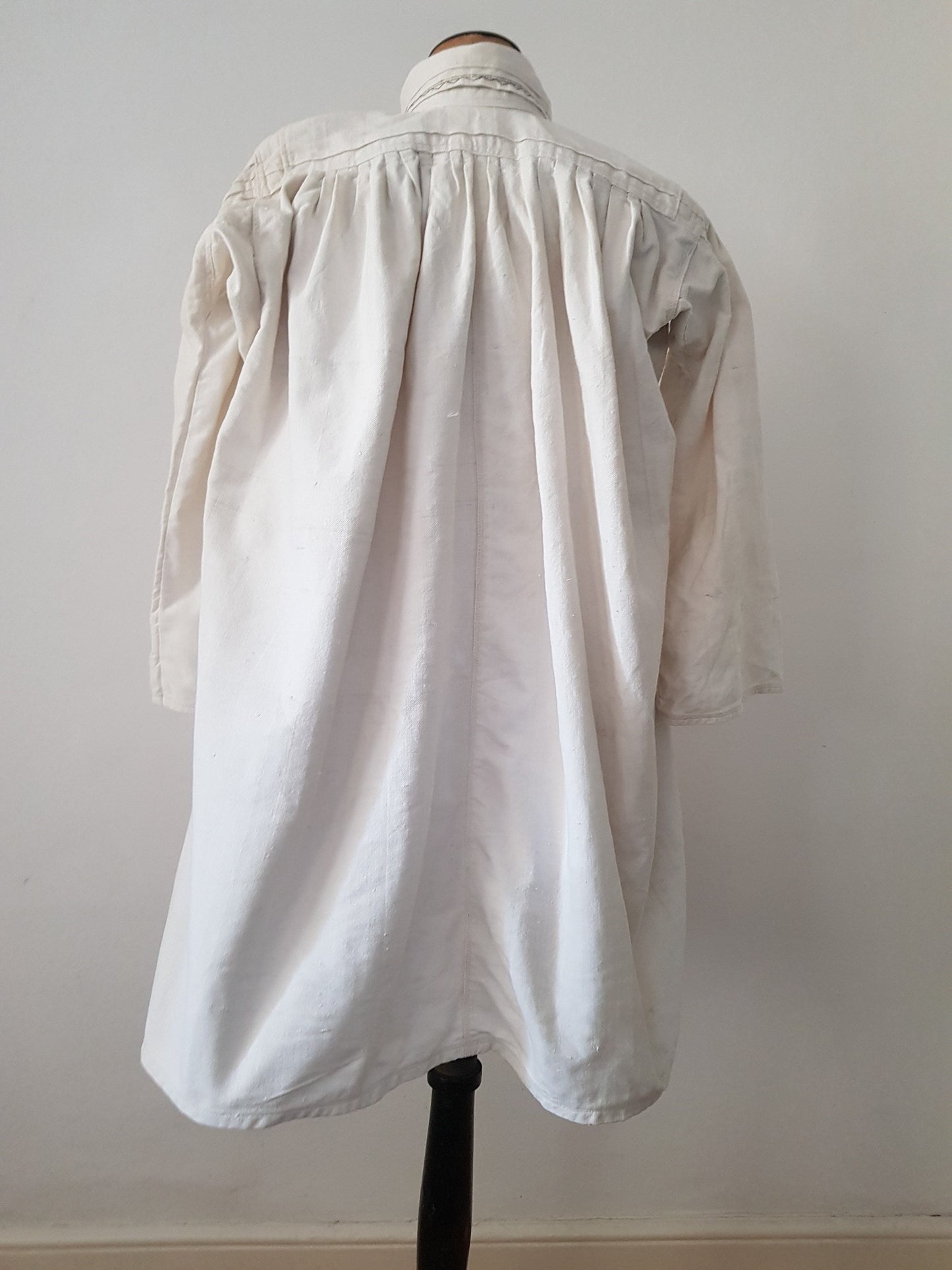 Romanian linen smock shirt Eastern European Folk Smock c. 1930s