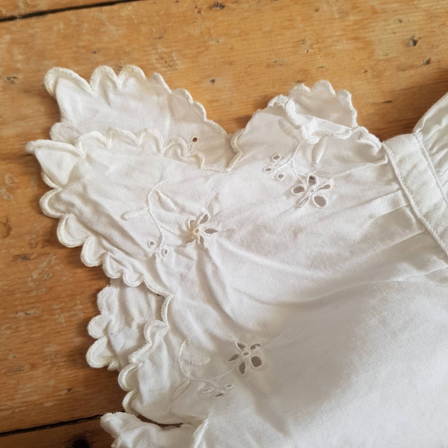 Antique French Bloomers white cotton monogram broderie anglaise trim early 1900s