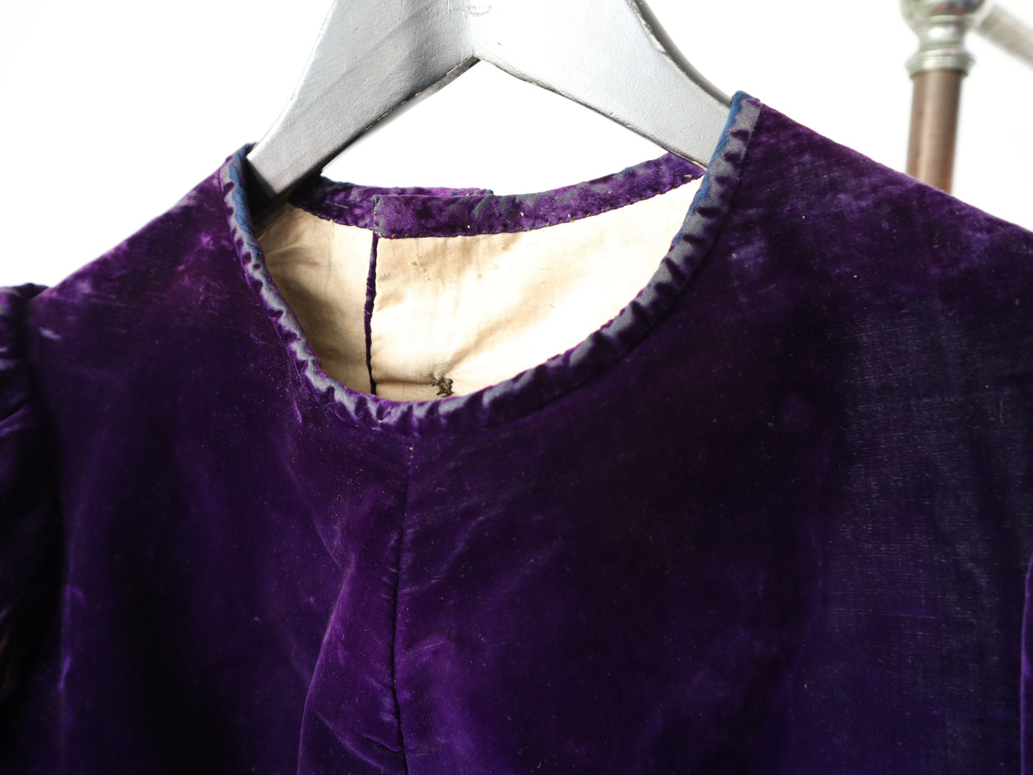 Antique French Opera Costume Tunic 1887 Purple Silk Velvet Tunic Doublet Renaissance Paris Theatre 19th Century