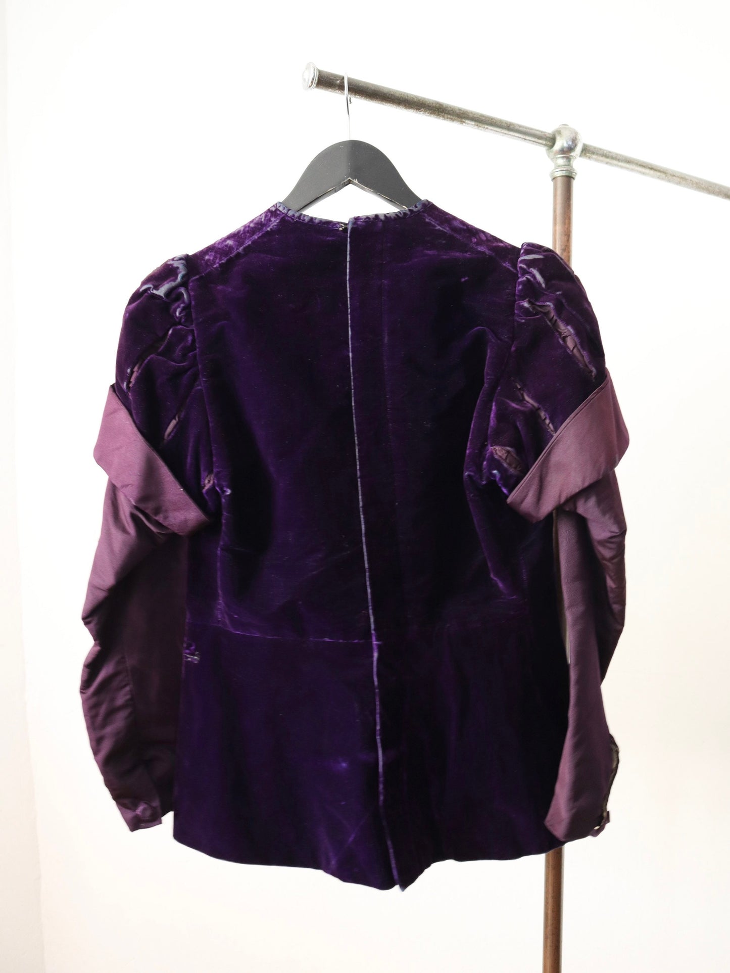 Antique French Opera Costume Tunic 1887 Purple Silk Velvet Tunic Doublet Renaissance Paris Theatre 19th Century