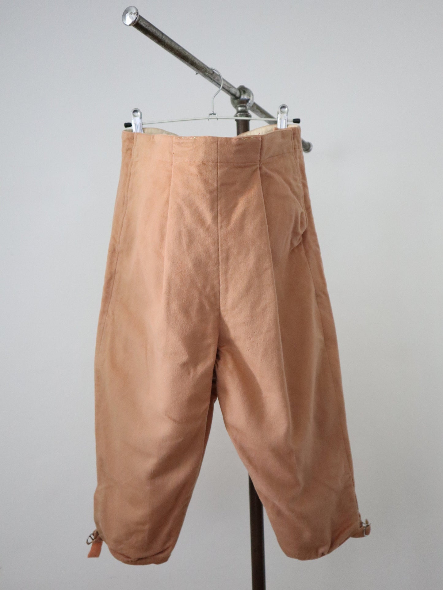 Antique French Peach Wool Breeches Pants Trousers Opera Costume Theatre Cropped