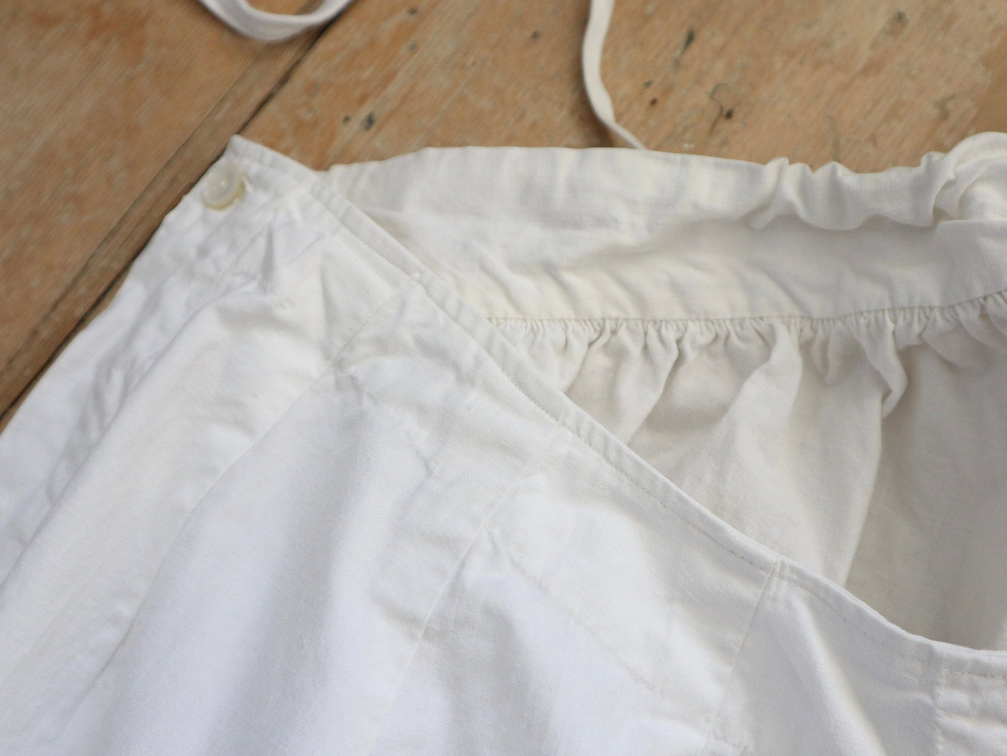 Antique French Bloomers white cotton embroidery early 1900s