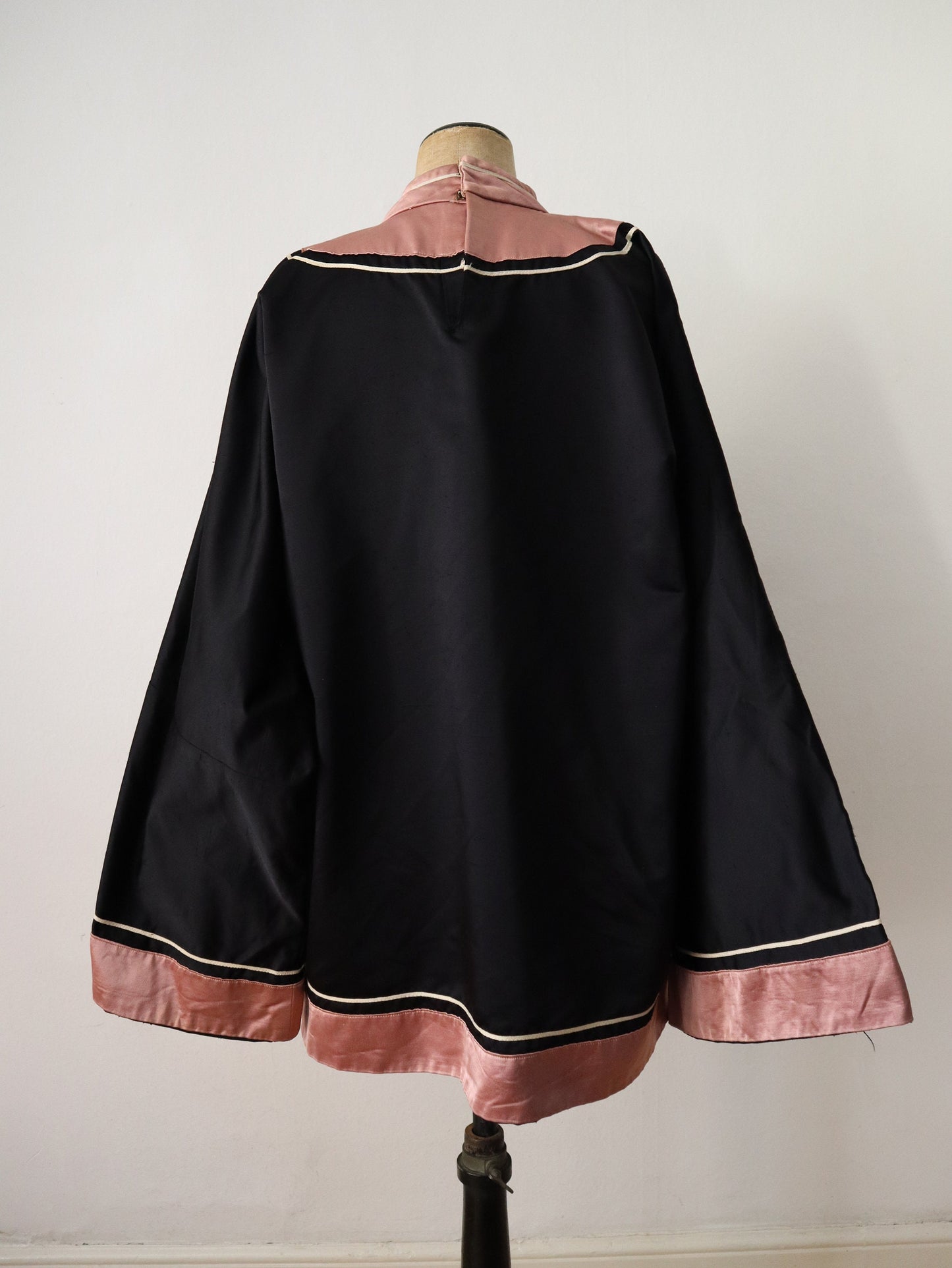 1930s French Theatre Costume Tunic Oriental Style Satin Pink Black Opera