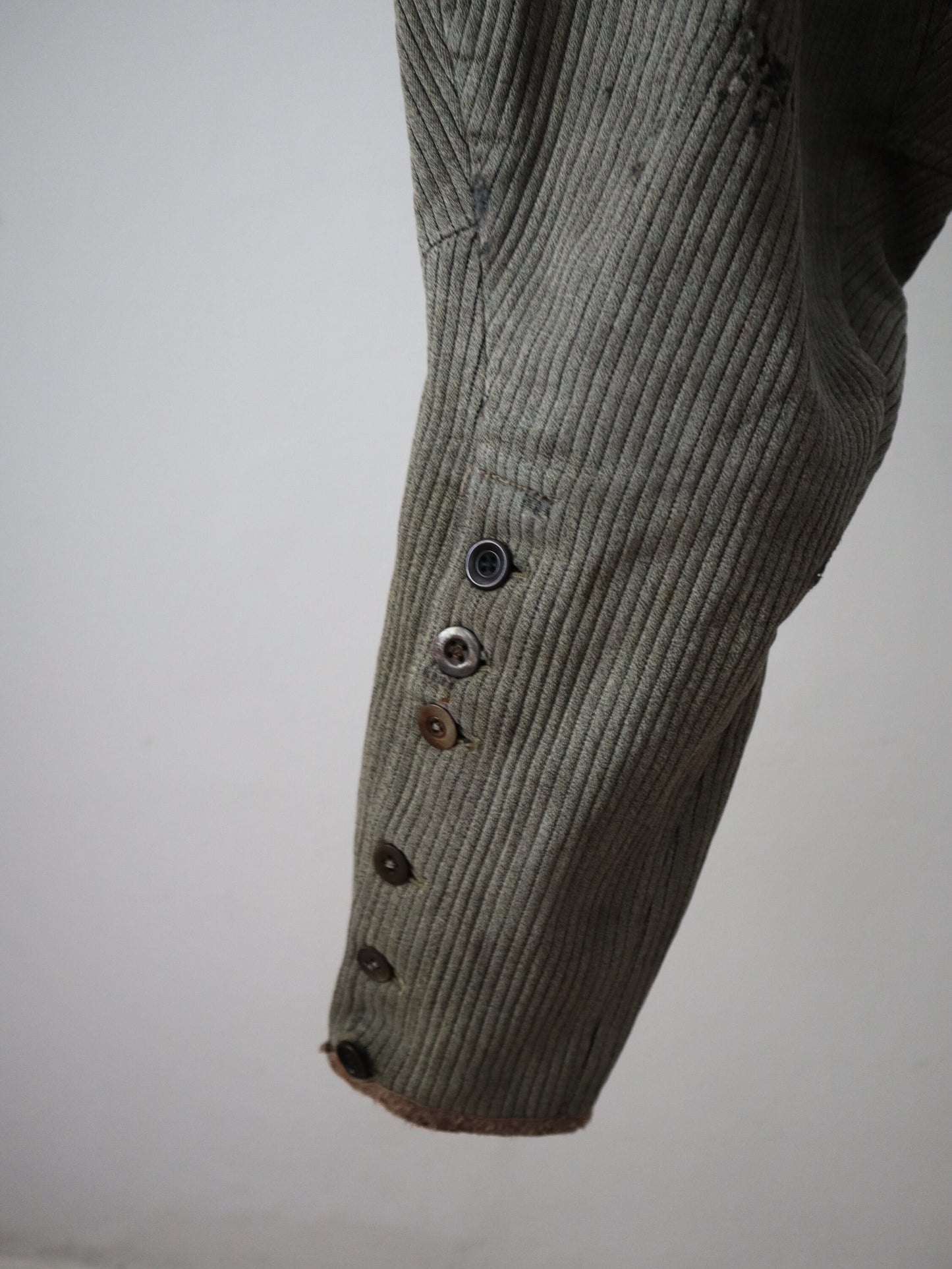 1940s French Coutil Piqué Fawn Brown Breeches Pants Trousers Button Ankles